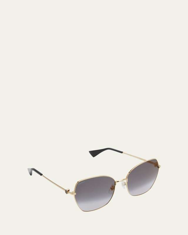 Logo Metal Butterfly Sunglasses